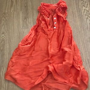 Silk, sleeveless top